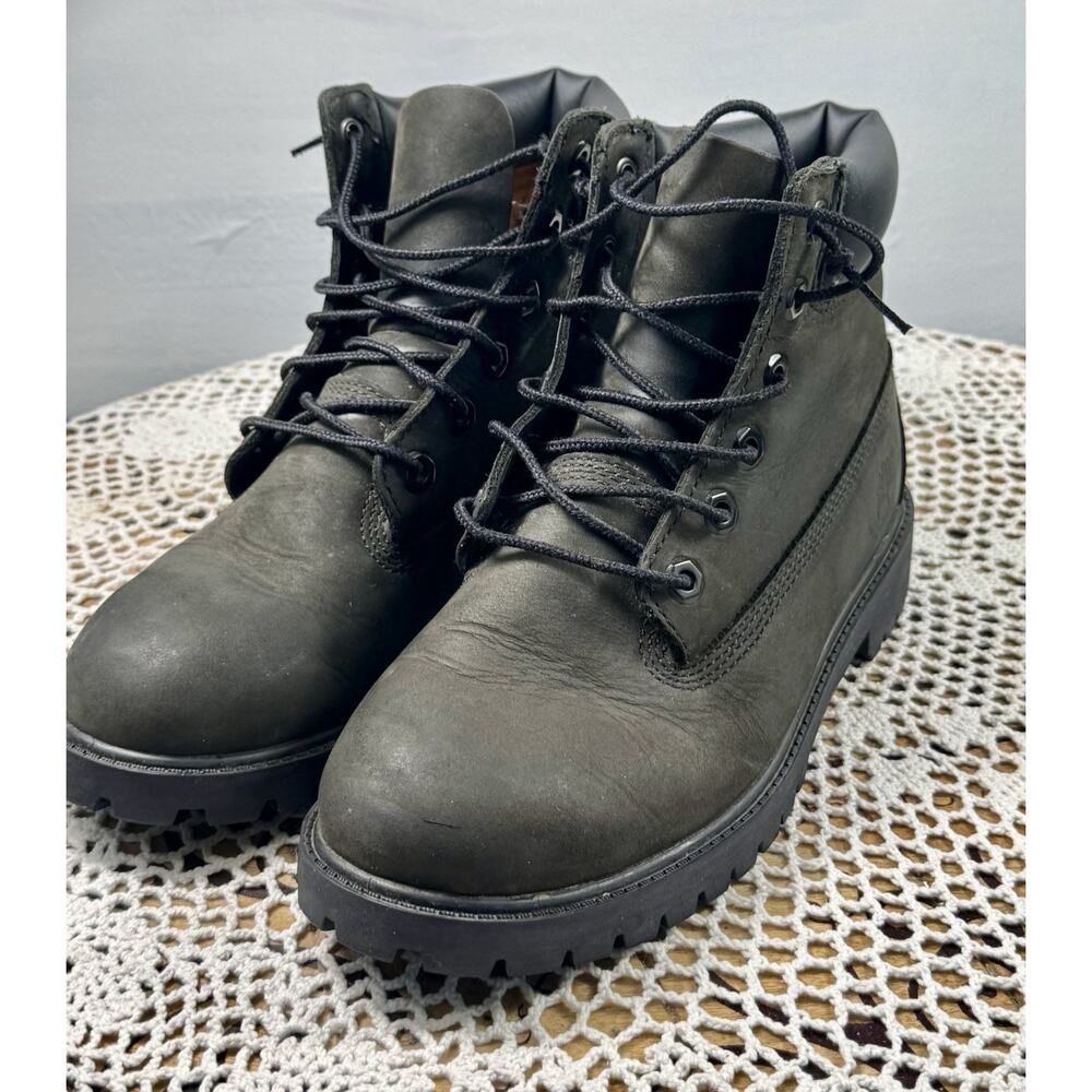 Timberland 12907 Junior 6" Boots Boys Size 5.5 Premium Brown Nubuck Ankle 3357